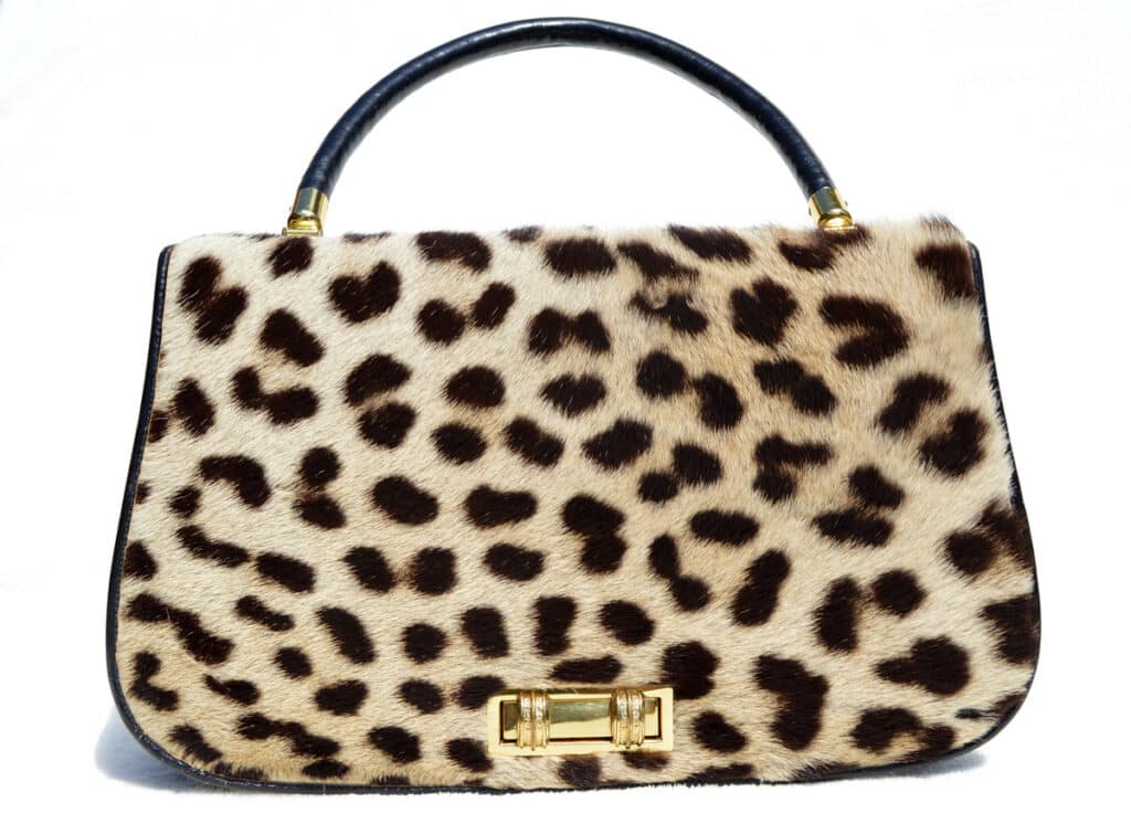 bags from the war era - 1960's leopard  spot handbag