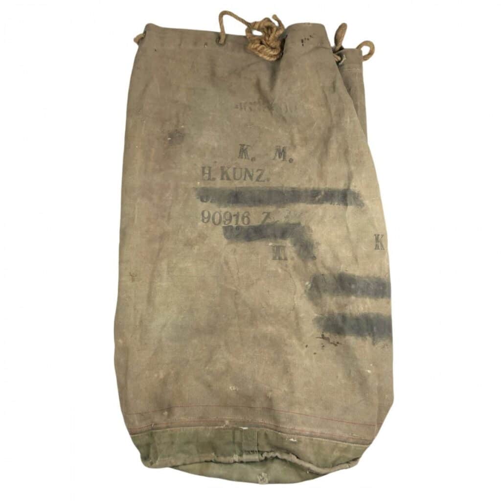 bags from the war era - german army duffel bag