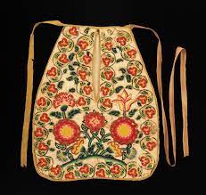 pockets went in and out of fashion - ladies embroidered chatelaine