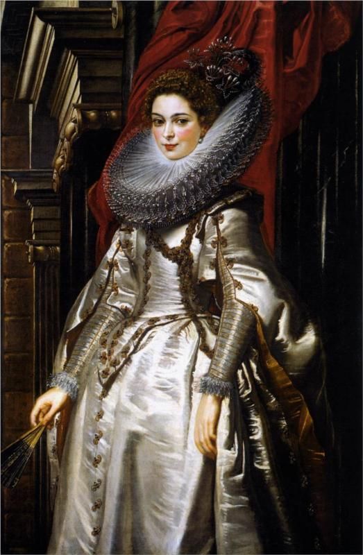 baroquism - woman wearing a ruff collared gown