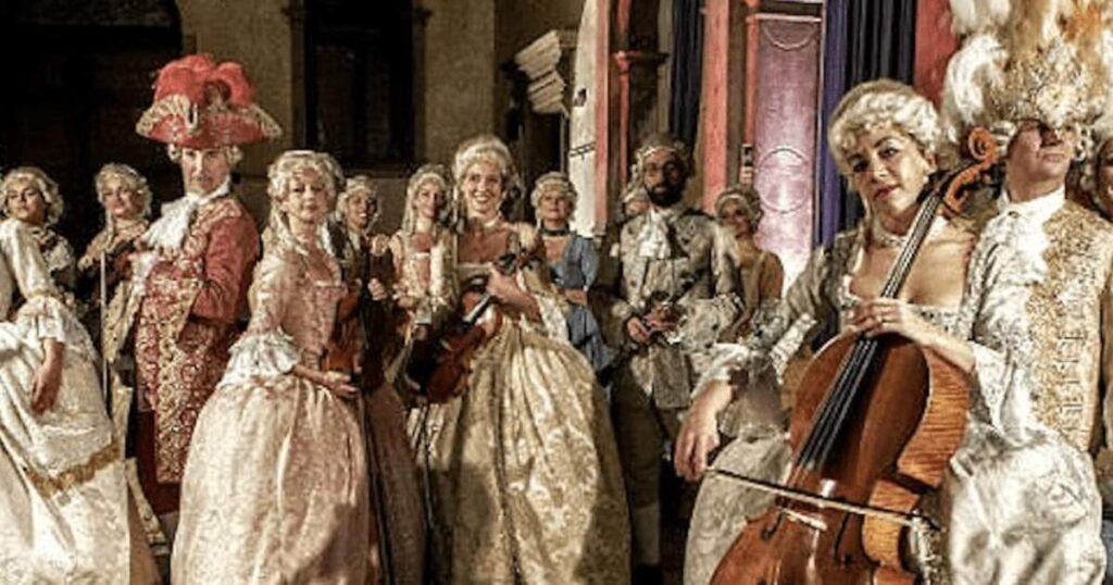 baroquism - baroque opera depicted on stage in venice