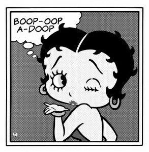 the essence of toon betty - animated image of betty boop blowing a kiss