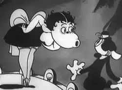 an iconic figure in animation - betty staring in an early nan mcgrew short film