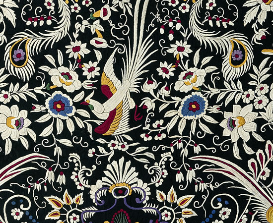 the beauty and appeal of vintage textiles - indian cultural heritage textile piece depicting birds and flowers