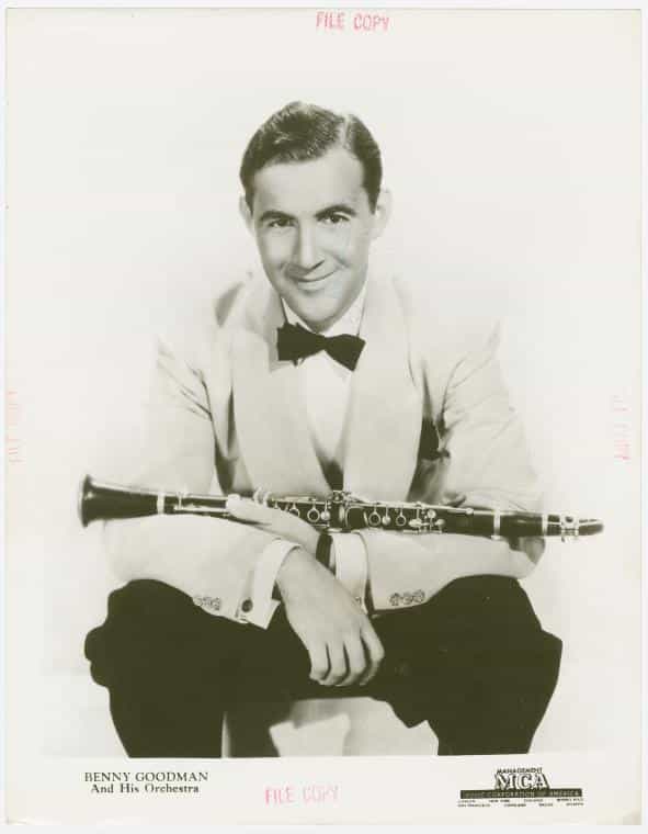 reflecting music through fashion - benny goodman with his flute