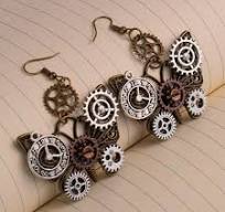 wardrobe staples, the complete costume ensemble - steampunk cog earrings