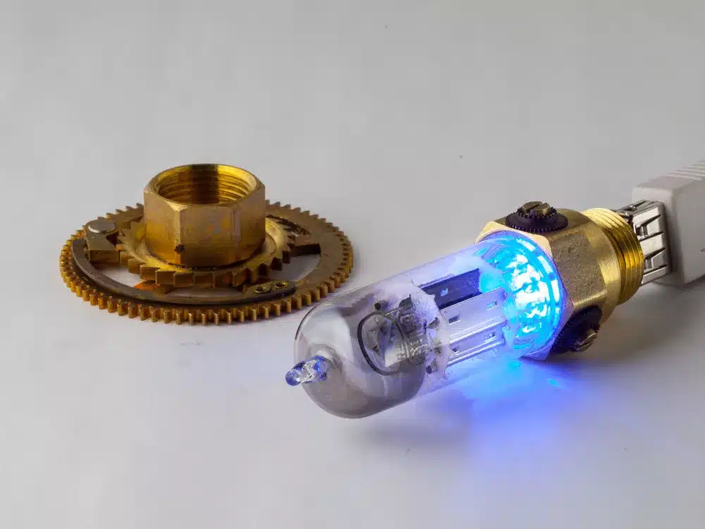 reviewing men's steampunk fashion - integrated technology led light component.