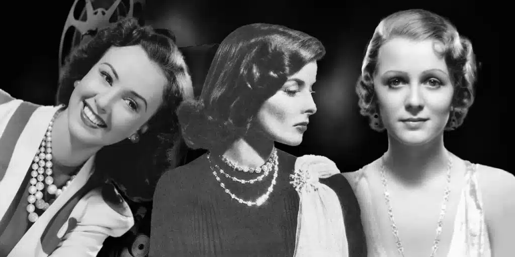 gatsby's enduring elegance - 3 women from different images depicting finger roll hairstyles - circa 1930's - 1940's