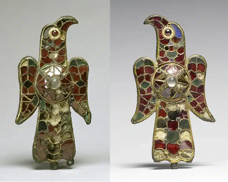 modern interpretations of celtic outfits and their symbolic meanings - brooches and fibulae symbols made of metal and enamel