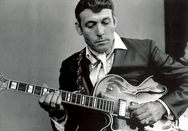 inspiring figures of rockabilly - carl perkins with guitar