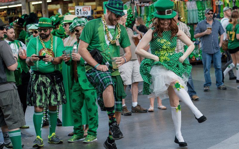 the universal appeal of st. patricks day - dancing the irish jig in the streets