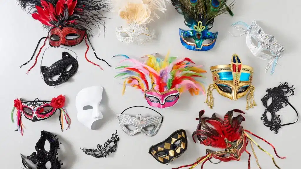 the fascinating world of themed parties - masquerade ball, a variety of different masquerade masks