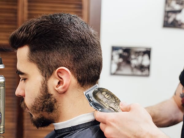 Man having a clipper cut 