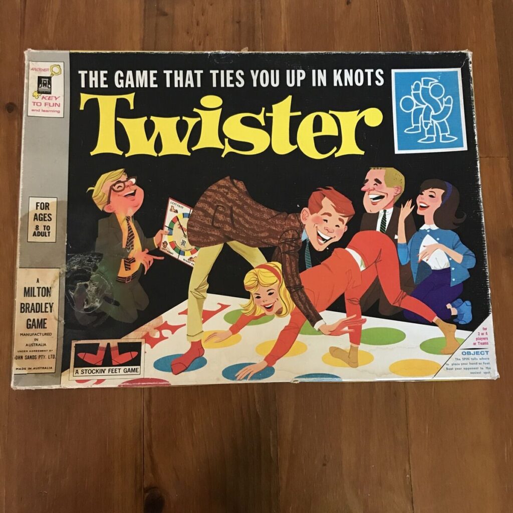 retro vintage game twister in box