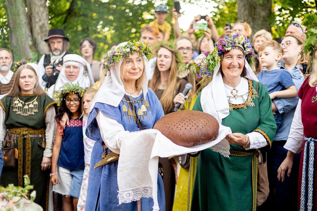 Lithuanian Pagan traditional ceremony in costume