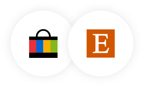 Ebay and Etsy logos