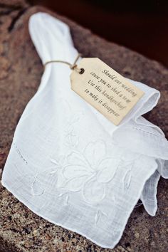 white starch embroidered wedding hankerchief