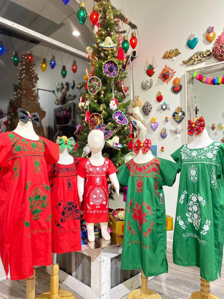 Artisan hand made Christmas inspired smock dresses