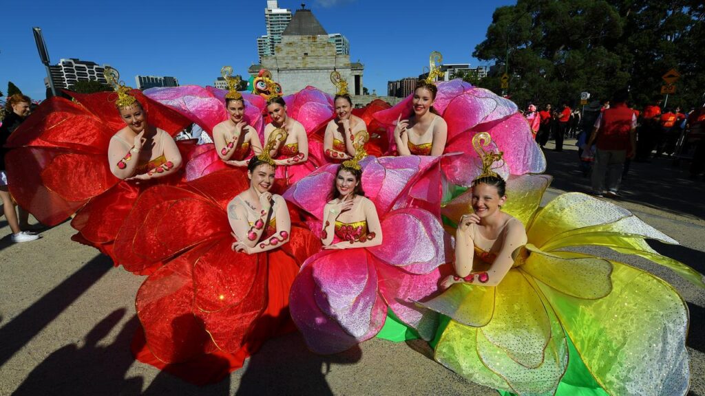 Girls in fairy costumes at Moomba - 21 century