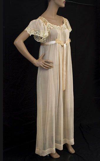 Silk style Victorian night dress - circa 1900's