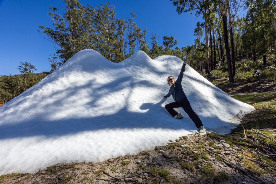 Man made snow in readiness for the ski season