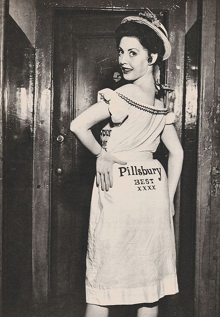 Girl modelling a dress make from a sack