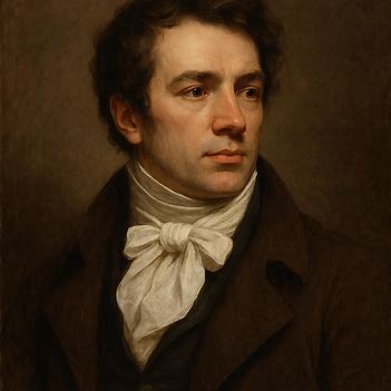 AI historic 18th century man wearing a white cravat necktie with a 3 piece suit